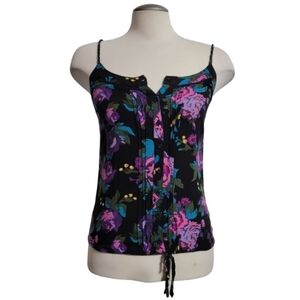 Streetwear Society | Black with Florals Tank Top